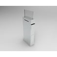 thumbnail image 4 of FixtureDisplays® Silver Gray Metal Ballot Box w/ Side Pockets, Lockable, 17 x 8.7 Header, Floorstanding - Matte Grey Unique Lock/Keys 119577 Free Shipping!, 4 of 5
