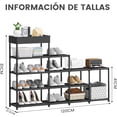 thumbnail image 2 of Zapatera Organizador, Estante para Zapatos, Mueble para Zapatos Negro Multifuncional de 5 Niveles, Porta Zapatos para 18-20 Pares, Ideal para Pasillo de Entrada, Sala de Estar, 2 of 4
