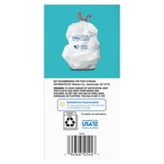 Great Value 4 Gallon Strong Flex Small Drawstring Garbage Bags, 40 Bags