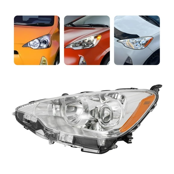 For 2012-2014 Toyota Prius C Left Headlight, Halogen Headlight, Left Driver Side Headlamp