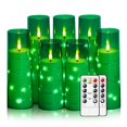 thumbnail image 1 of Velas de pilar Eebuss, LED verdes, sin llama, con mando a distancia, 7 unidades, 1 of 6