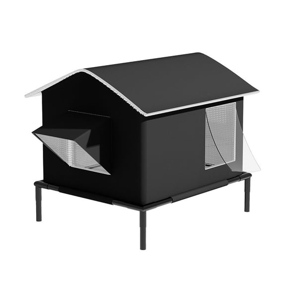 Kingtowag Pet Cat Nest Heated House for Outside, Insulated Outdoor Shelter Thermostatic Heating, Heated Outdoor Cat House Thermostatic Insulated Winter Shelter