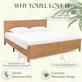 thumbnail image 5 of brafabhome Hand-Woven King Bed Frame with Headboard and Footboard, No Box Spring Needed, 1000lbs, 5 of 8