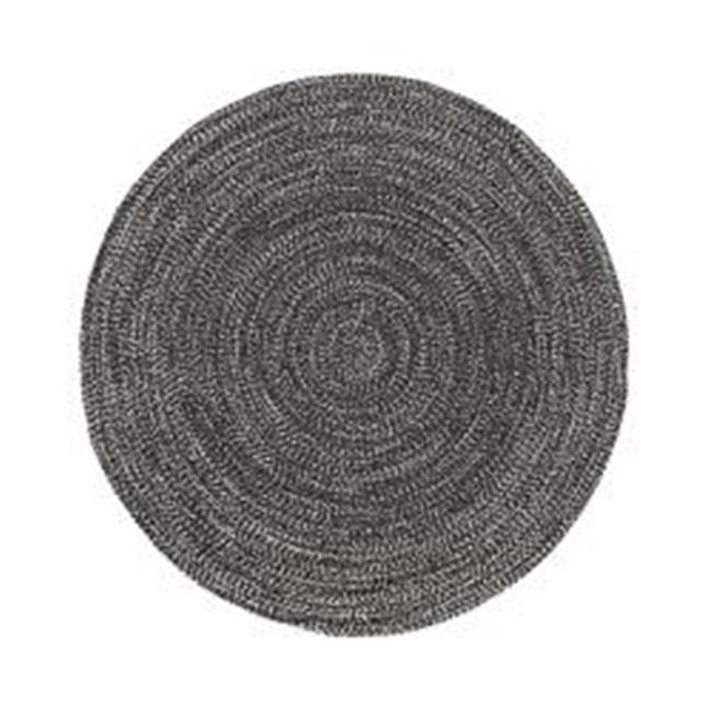 Better Trends BRCR8RDVCN Tapis Réversible en Chenille Ronde de 8 Po - Tweed de Châtaignier et de Tourterelle
