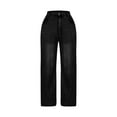 thumbnail image 6 of Women's Baggy Wide Leg Jeans for Women Barrel Mid Rise Waist Cropped Denim Pants Pockets Vintage Boyfriend, Limited Time, 6 of 6