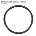 thumbnail image 2 of 20pcs Black Nitrile Butadiene Rubber NBR O-Ring 23.52mm Inner Dia 1.78mm Width, 2 of 2
