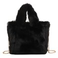 thumbnail image 1 of Bolso de hombro con cadena para mujer, bolso de mano borroso de moda, bolso informal para niña de otoño e invierno, 1 of 8
