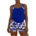thumbnail image 2 of Traje de baño de dos piezas para mujer, tankini, estampado de hojas, bikini dividido, traje de baño de dos piezas para mujer, tankinis, trajes de baño de 2 piezas para mujer, trajes de baño para mujer, 2 of 7
