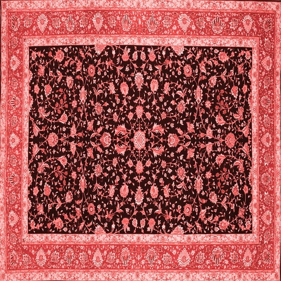 Ahgly Company Indoor Square Persian Red Traditional Area Rugs, 4' Square
