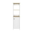 thumbnail image 5 of DEPOT E-SHOP New Haven Linen Cabinet, Two Internal Shelves, Two Open Shelves, Four Legs, One-Door Cabinet- Light Oak-White, For Bathroom, 5 of 5