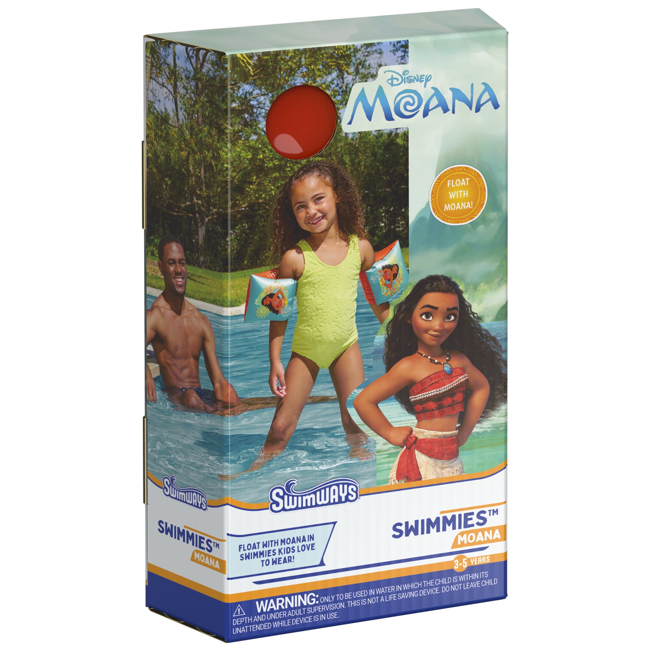 SwimWays Disney Moana Swimmies (Unisex), Arm Floaties for Kids Age 3-5