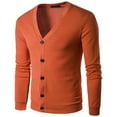 thumbnail image 2 of Spring And Autumn New Men's Solid Color And V-Neck Cardigan Sweater Plus Size Men's Sweater, 2 of 3