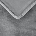 thumbnail image 3 of Madison Park Transitional Velvet Solid Premium Faux Fur Throw in Gray, 3 of 4