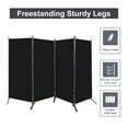 thumbnail image 7 of JVVMNJLK Indoor Room Divider, Portable Office Divider, Convenient Movable (4-Panel), Folding Partition Privacy Screen for Bedroom,Dining Room, Study,136" W x 19.7" D x 71.3" H, Black, 7 of 7