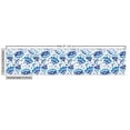 thumbnail image 3 of Ambesonne Spring Fabric by the Yard Upholstery, Blue Toned Folk Flower Buds, 1 Yard, Blue White, 3 of 5