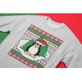 thumbnail image 5 of Old Glory Mens Penguin on Ice Ugly Christmas Sweater Long Sleeve Sweatshirt, 5 of 6