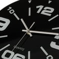 thumbnail image 5 of Black Decorative Unique Modern Round Glass Wall Clock, for Living Room, Kitchen, Dining or Bedroom, 5 of 6
