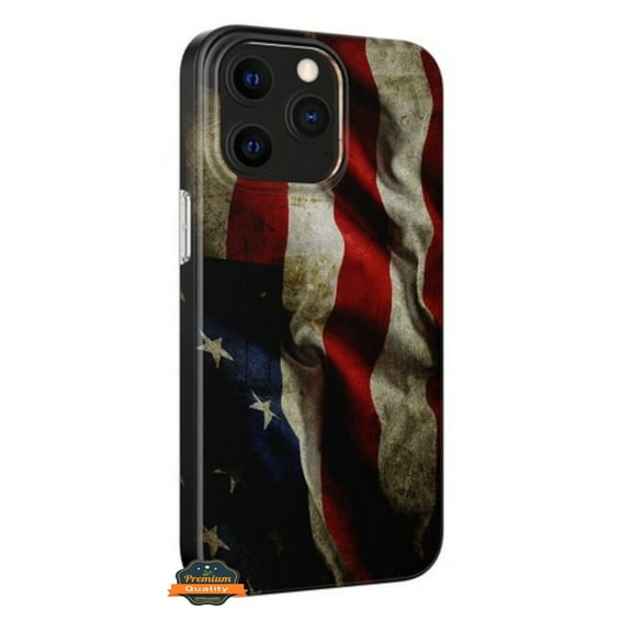 For Apple iPhone 15 Pro Max (6.7") Fashion Pattern Design IMD Shockproof Hybrid Protective Slim TPU Silicone Bumper Cover ,Xpm Phone Case [ USA American Flag ]