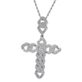 thumbnail image 4 of Collar de cruz Salvador Zirconia de acero Inoxidable 24 Pulgadas Plata, 4 of 10