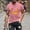 Pink, variant on FDGIU 2025 Men's Halloween Graphic Tee; Funny Graffiti Crewneck T-Shirts, Loose Fit Short Sleeve Novelty Top, Dark Casual Halloween Shirt