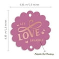 thumbnail image 6 of Inkdotpot Rose Gold Foil Paper Hang Tags Let Love Sparkle Wedding Favor Tags 100 Pieces, 6 of 7