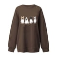 thumbnail image 3 of Chandail en Molleton d'Automne pour Femmes Col Rond Manches Longues Chandail-Over Blouses Coupe Décontractée Thermique en Polaire Chandails en Molleton Athlétiques Extensibles Ultra Doux Texturés Tendance Hiver 2025, 3 of 3