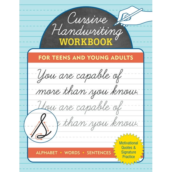 Cursive Handwriting Workbook for Teens and Young Adults, (Paperback)