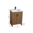 thumbnail image 2 of Elegant Kitchen and Bath Finnley 24 Inch Single Bathroom Vanity In Walnut Brown, 2 of 13