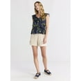 thumbnail image 2 of Time and Tru Women’s Ruffle Wrap Tank Top, XS-XXXL, 2 of 5