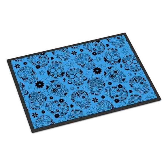 Day of the Dead Red Indoor or Outdoor Mat, 18 x 27 in.