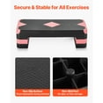 thumbnail image 3 of KFFKFF Aerobic Exercise Step Platform, 28-Inch Workout Aerobic Stepper, Height Adjustable Fitness Training Step Deck Trainer with 4 Risers, Non-Slip Surface Bench for Home Gym Cardio Strength, 3 of 9