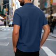 thumbnail image 6 of Men’s Short Sleeve Cotton Linen Shirt Summer Beach Casual Top, 6 of 9