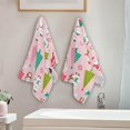 thumbnail image 4 of Cute Christmas Elements Hand Towels, Pink Xmas Pattern Kitchen Towel Ultra Soft and Absorbent,Decorative Fingertip Face Towel for Bathroom Hotel, 2 PCS, 28.3"x 14.4", 4 of 6