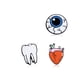 thumbnail image 1 of Set de broches para blusa con dibujos animados de órganos anatómicos, 1 of 2