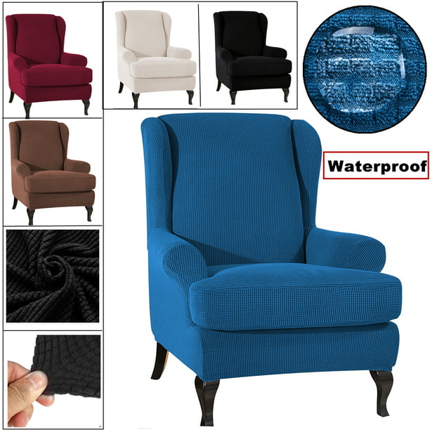 Waterproof Wingback Sloping Arm King, Wing Back Recliner Chair Slip Covers
