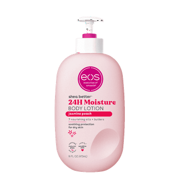 eos Shea Better Body Lotion- Jasmine Peach, Soothes Dry Skin, 16 fl oz