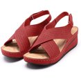 thumbnail image 2 of Sandalias de cuña para mujer, recortadas, punta abierta, para viajes al aire libre, sandalias cómodas, zapatos Wmkox8yii shjk279, 2 of 8