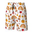 thumbnail image 2 of Yiaed Fall Gnomes Harvest Print Men's Swim Trunks with Lining Quick Dry Sports Shorts Beach Shorts Boardshorts-Large, 2 of 5