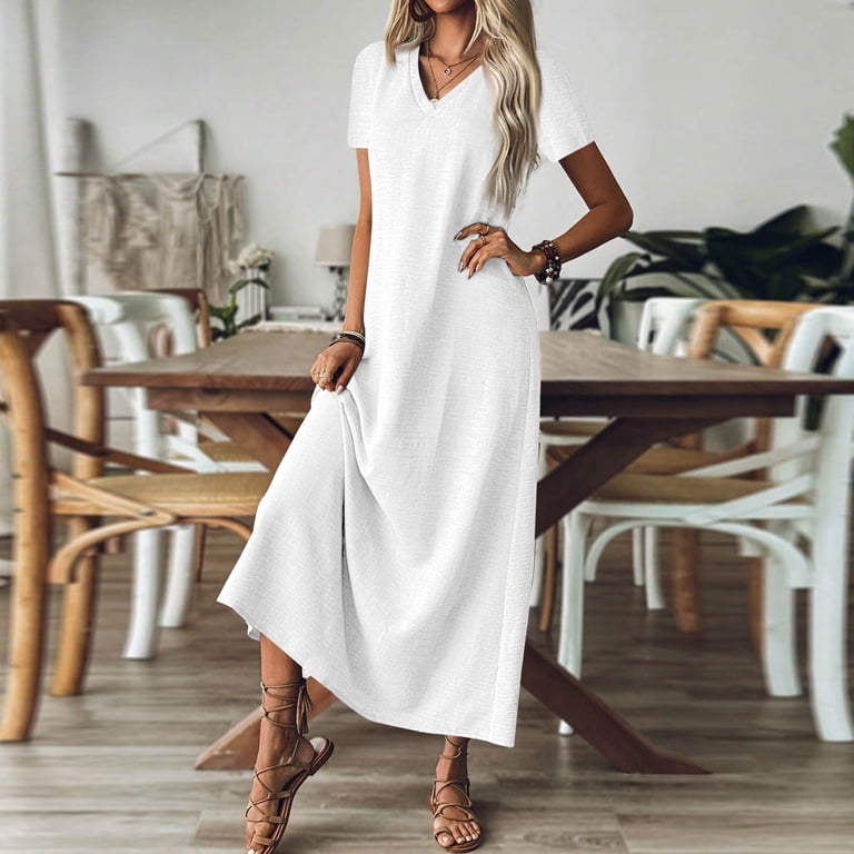 knee length dresses for ladies Maxi T-Shirt Dress for Tall Women main image 1