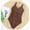 Coffee, variant on Xfvqtps One Piece Swimsuit for Women V Neck Cross Ruched Adjustable Shoulder Strap Athletic Solid Color Beach Summer Monokini Swim Suit Green