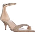 thumbnail image 1 of Womens Nine West Leisa Ankle Strap Sandals, White/Gold Combo, 1 of 6