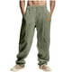 thumbnail image 2 of Pantalones largos para hombre, color liso, informales, lisos, a la moda, para exteriores, rectos, para playa, de poliéster, 2 of 9