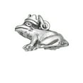 thumbnail image 1 of Sterling Silver 30" Unisex 1.5mm Box Chain 3D Frog Prince Pendant Necklace, 1 of 2
