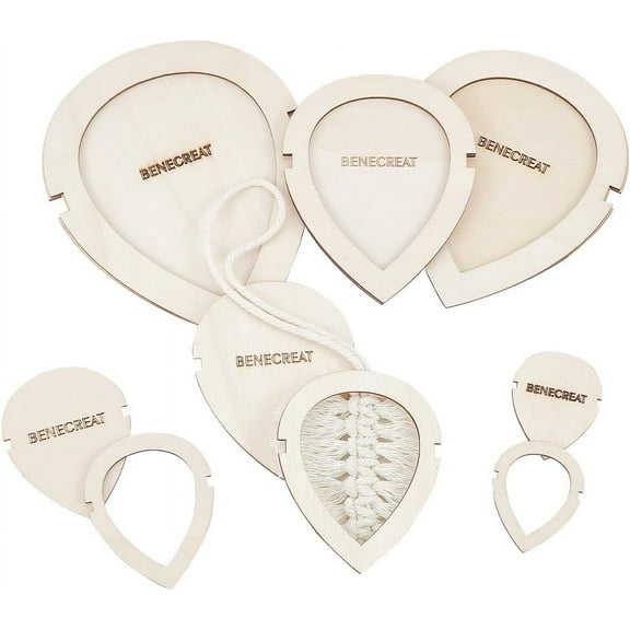 1 Box 12Pcs Leaf Macrame Cutting Molds Wood Macrame Leaf Cutting Template Macrame Feather Wall Hanging Tool for DIY Crafts Making