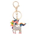 thumbnail image 1 of Miangastore Rhinestone Unicorn Key Ring Bag Hanging Pendant Decorative Key Ring Bag Decor, 1 of 8