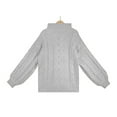thumbnail image 4 of Womens Long Sleeve Open Front Cardigans Chunky Knit Draped Sweaters Outwear, 4 of 4