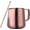 Rose Gold, variant on ABCISI Milk Frothing Pitcher with Latte Art Pen, Stainless Steel Steaming Cup with Measurement Scale and Pointed Spout for Espresso, Cappuccino and Latte Art, 12 Oz, Gold