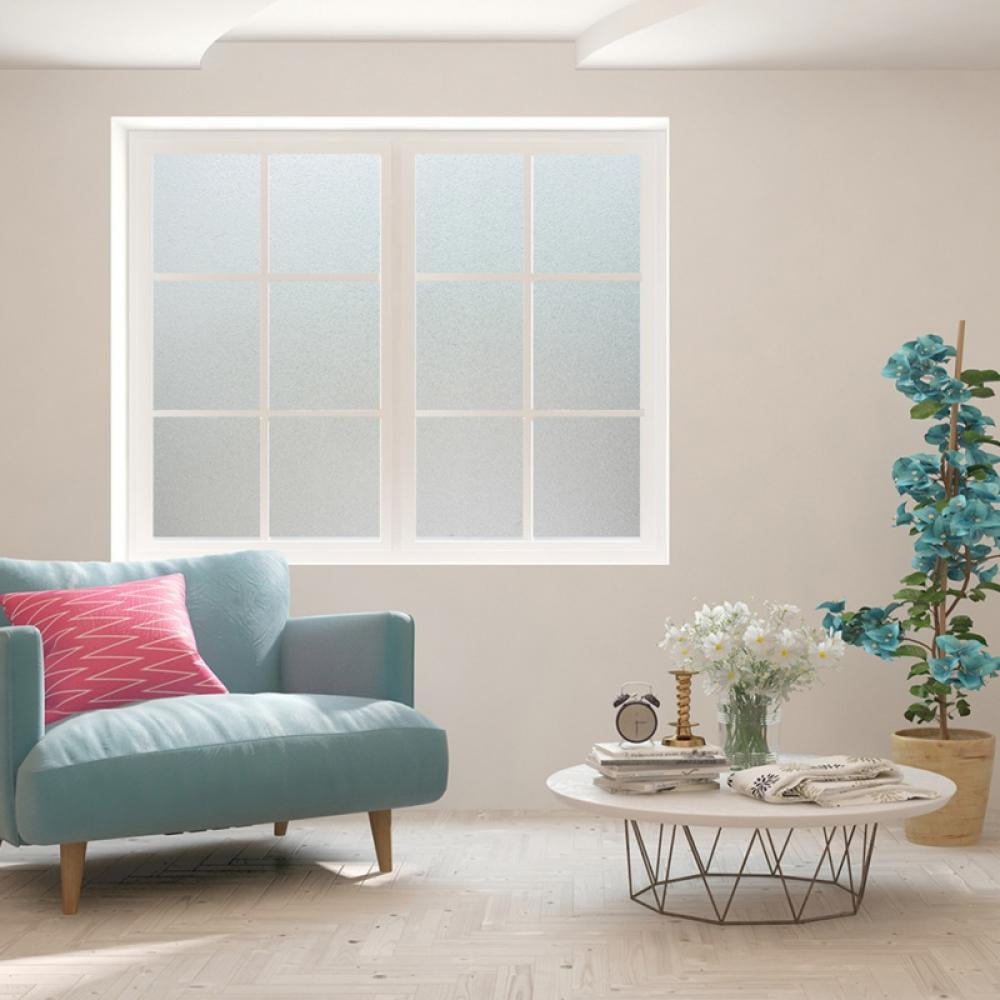 Window Privacy Film Frosted Glass Window Clings, for Privacy Non