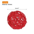 thumbnail image 2 of Uxcell 18 Pcs Wicker Rattan Balls Decorative Balls 2Inch for Vase Fillers ,Wedding ,Party , Red, 2 of 5