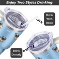 thumbnail image 5 of 40 oz Cute Pug Tumbler with Handl Straw, Stainless Steel Insulated Cup with Lid and Straw, Travel Mug,Gifts for Women, 5 of 6